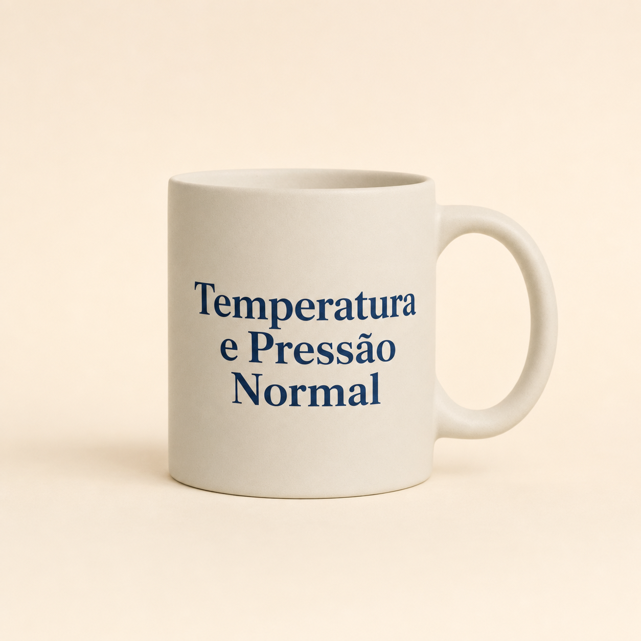 Caneca off-white: Temperatura e Pressão Normal