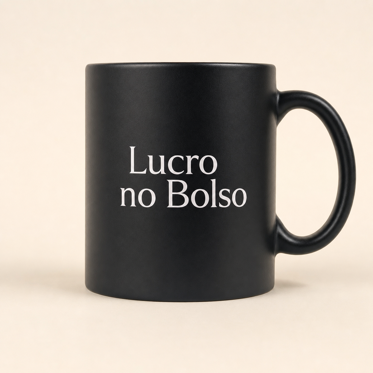 Caneca preta: Lucro no Bolso