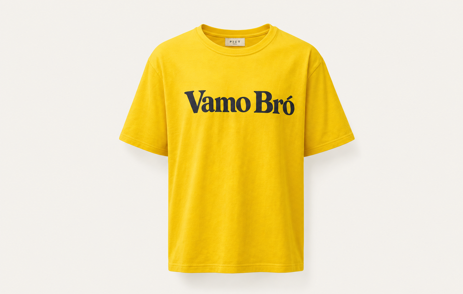 Camiseta amarela: Vamo Bró