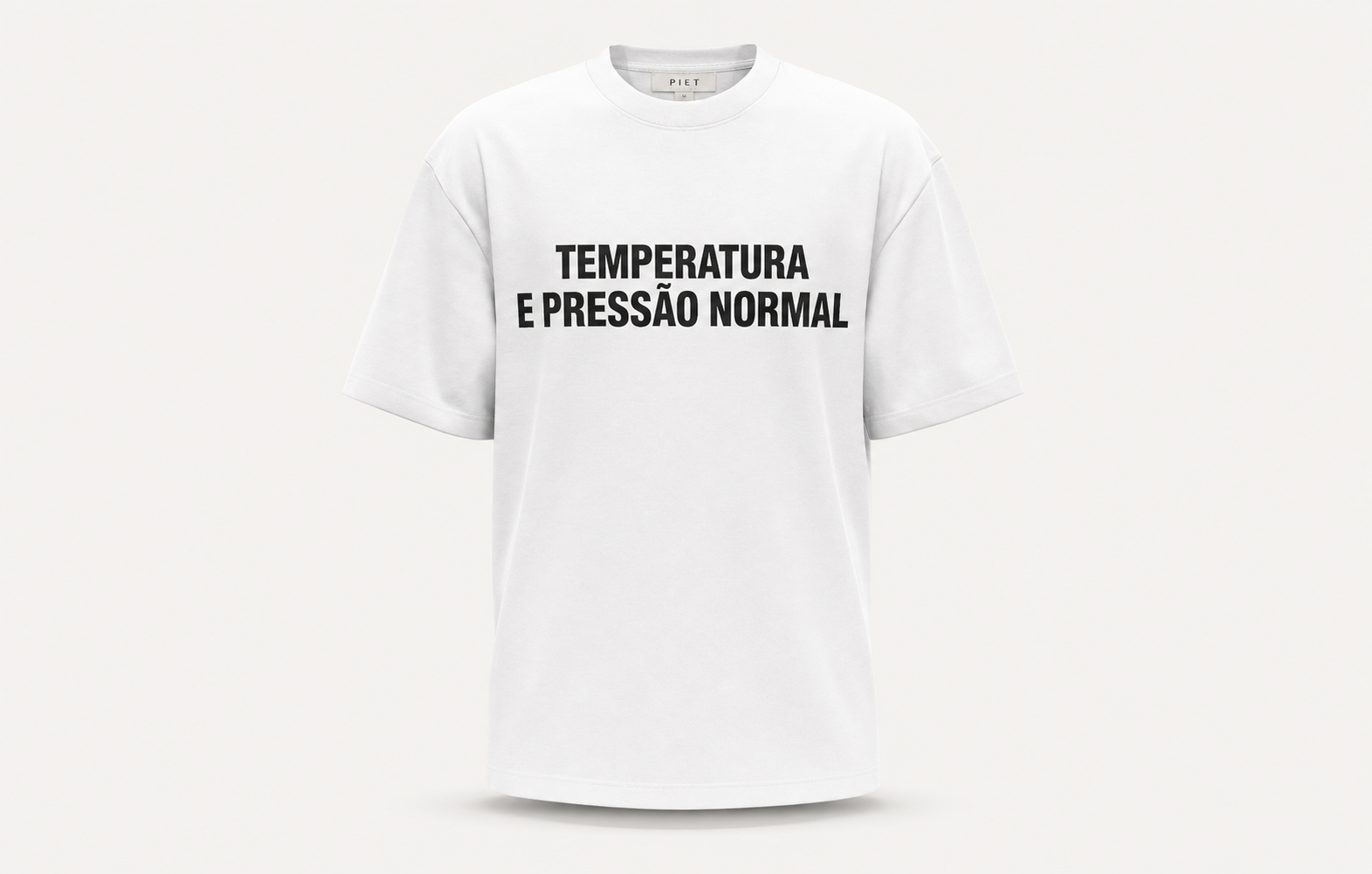 Camiseta branca: Temperatura e Pressão Normal